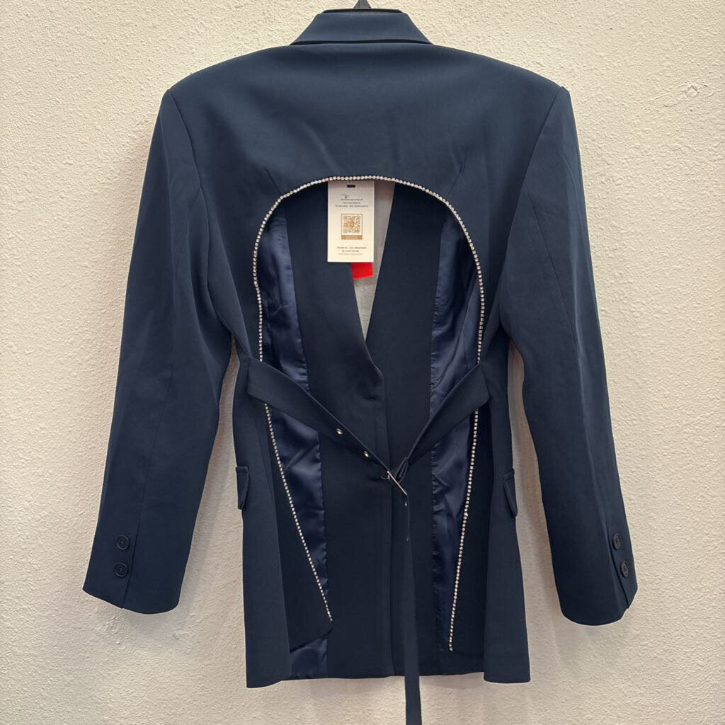 BEYOND EGREIS,BACKLESS BLAZER JACKET,NAVY,L