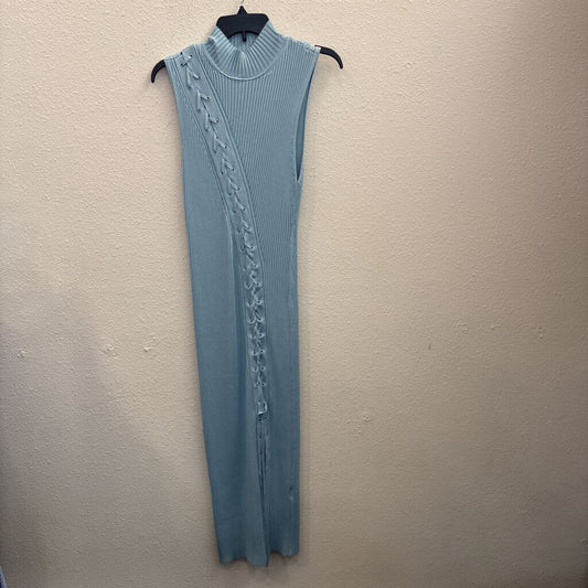 JONATHAN SIMKHAI,RIBBED DRESS,BLUE,L