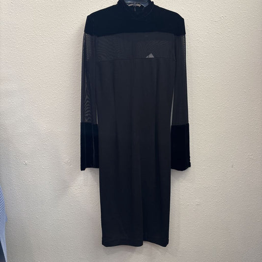 VELVET DRESS,BLK,M
