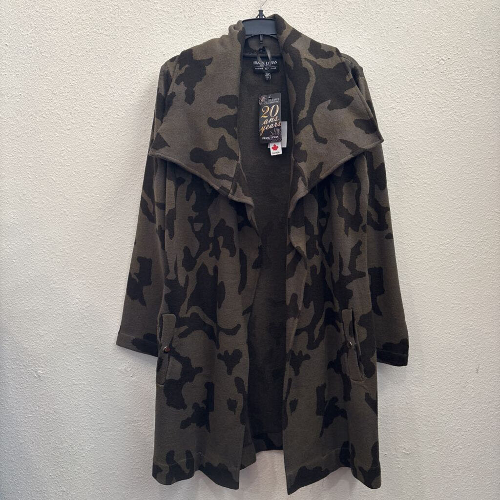 FRANK LYMAN,CAMO CARDIGAN,GREEN,L