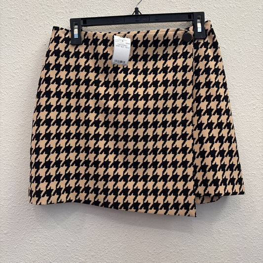ALICE & OLIVIA,CHECKERED SKIRT,BLK TAN,6