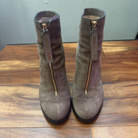 JIMMY CHOO,BOOTIES,TAN,40