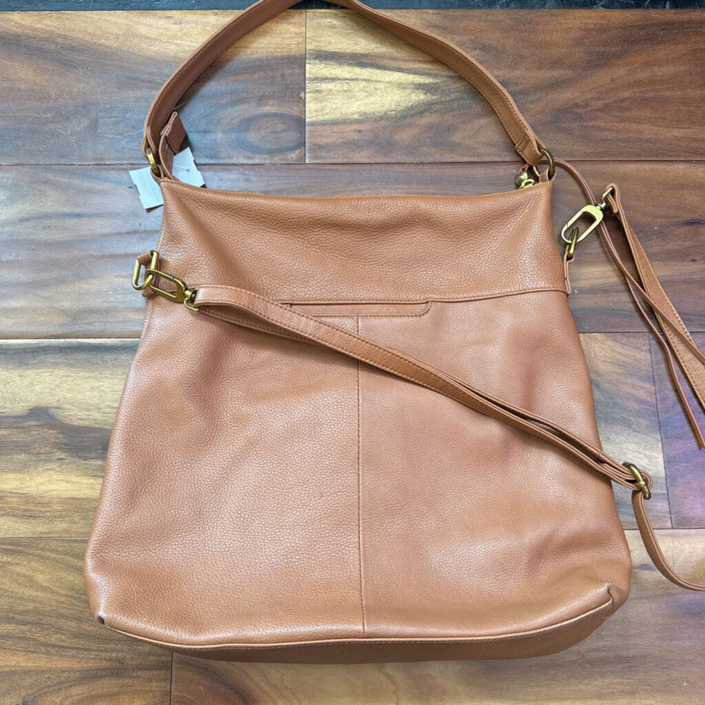 HOBO,LEATHER HOBO CROSSBODY ,CAMEL