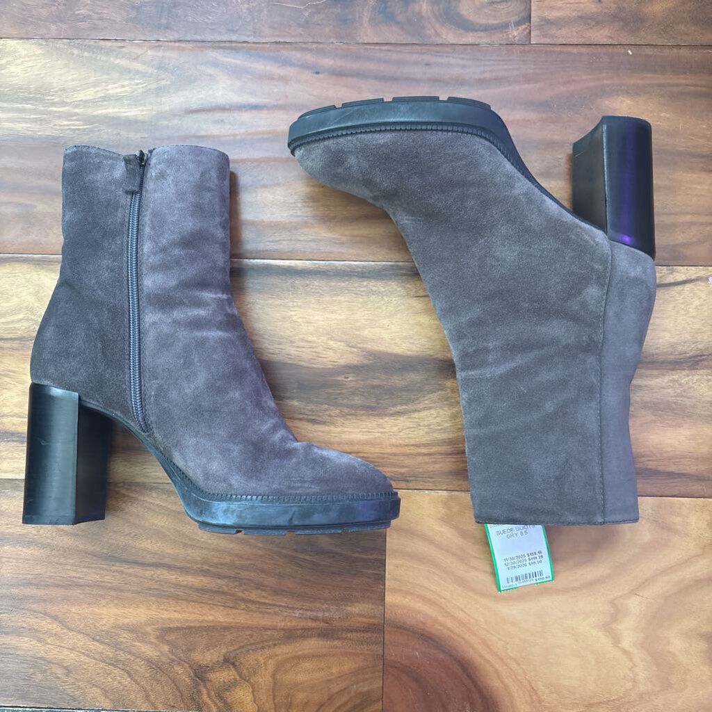 AQUATALIA,SUEDE BOOTS,GRY,8.5