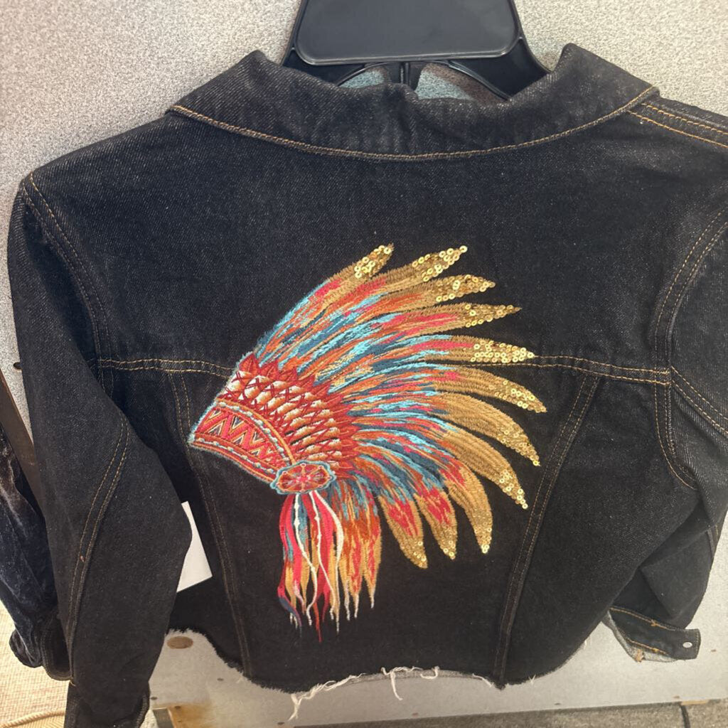 SAVANA JANE,DENIM JACKET,MULTI ,S