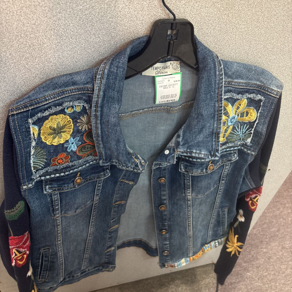 TEMPO PARIS,DENIM JACKET,MULTI ,S
