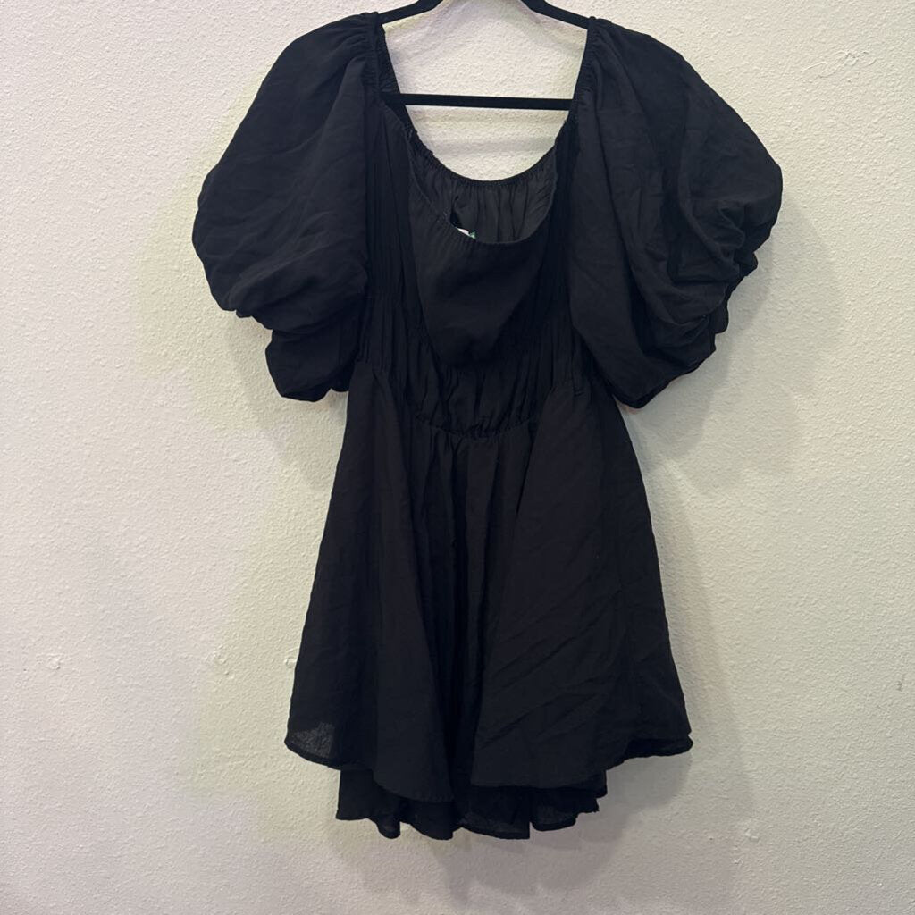 ALTAR STATE,SHORT PUFF SLVE DRESS ,BLK ,XXL