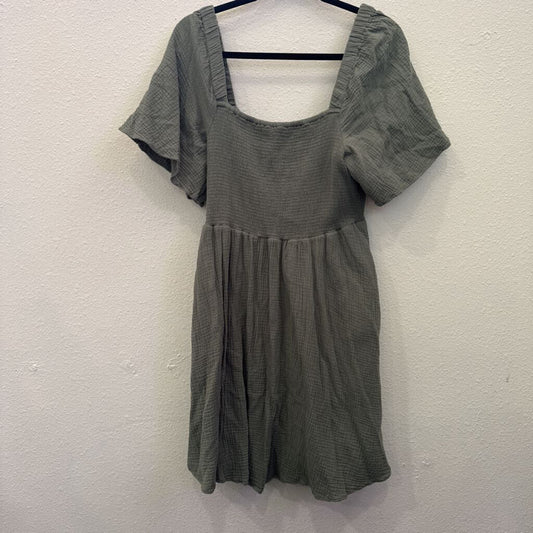 MADEWELL,RIBBED DRESS ,TEAL ,L