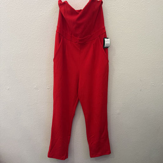 EXPRESS,NWT STRAPLESS ROMPER ,RED,10