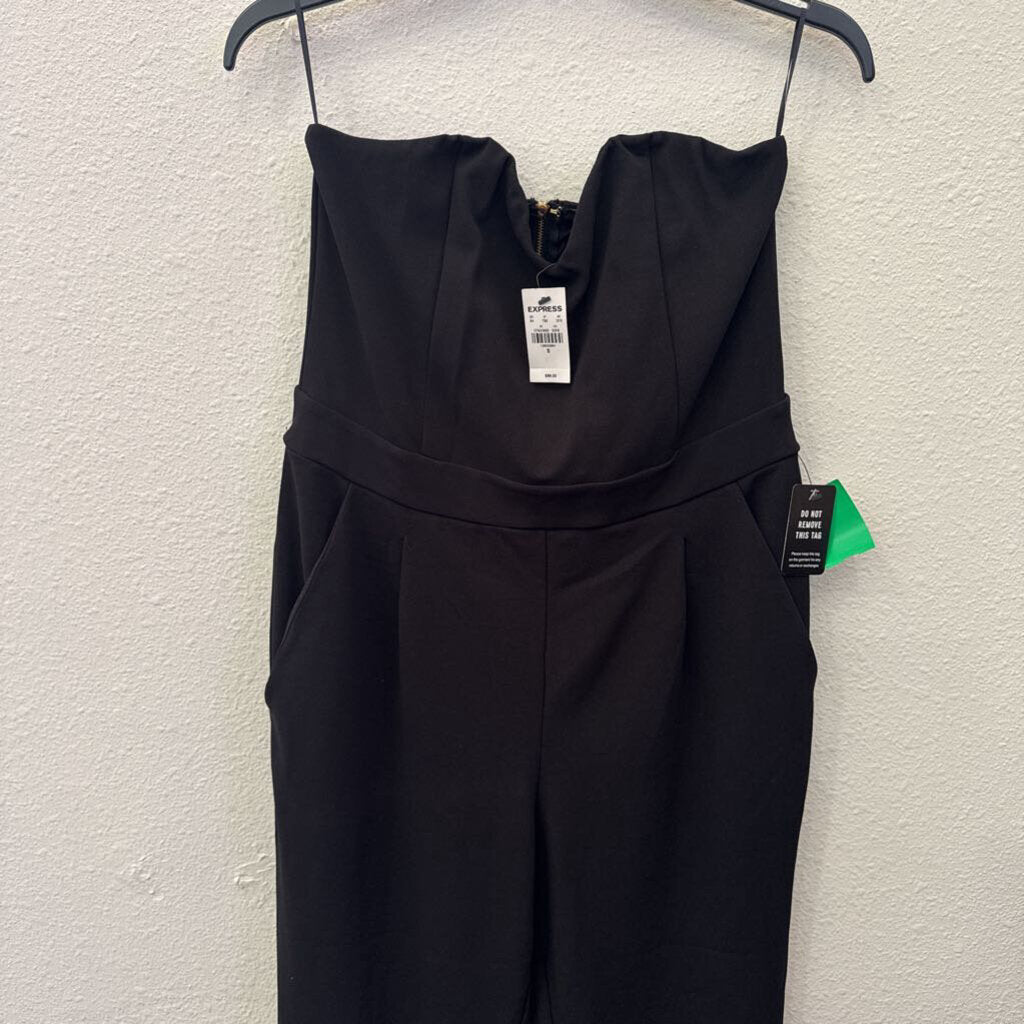 EXPRESS,NWT STRAPLESS ROMPER ,BLK ,10
