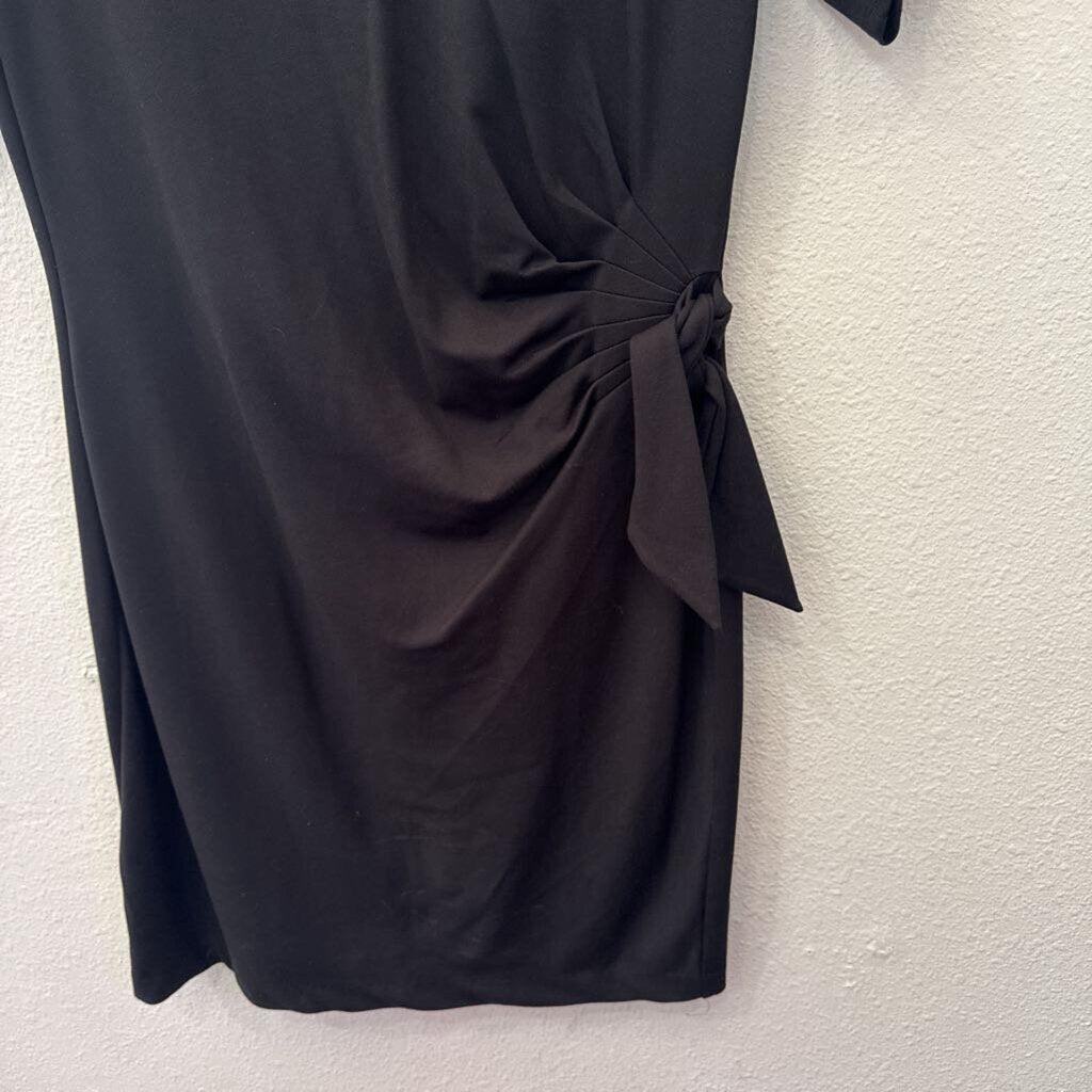 WHITE HOUSE BLACK MARKET,MINI WRAP DRESS ,BLK ,L