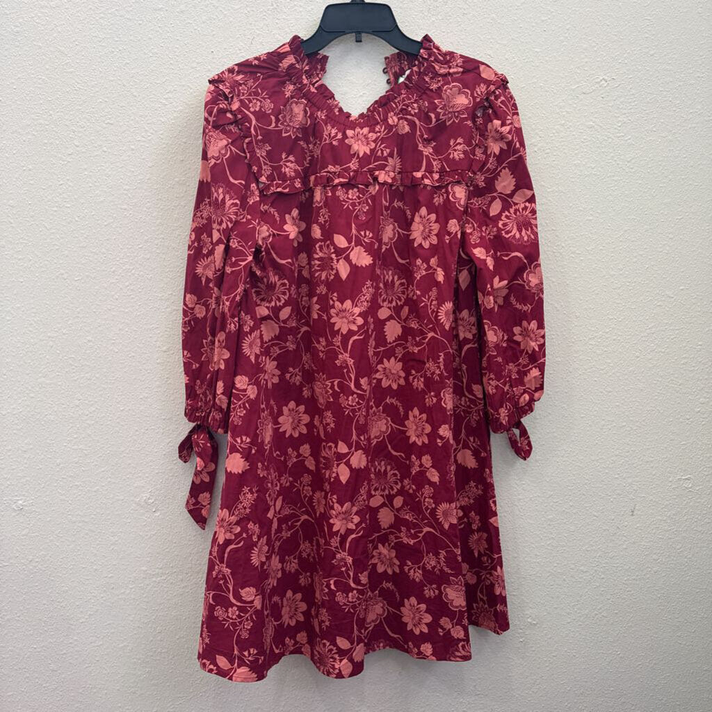 SUGAR LIPS,FLORAL DRESS ,PLUM PINK ,XL