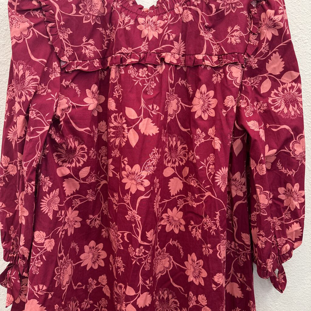 SUGAR LIPS,FLORAL DRESS ,PLUM PINK ,XL