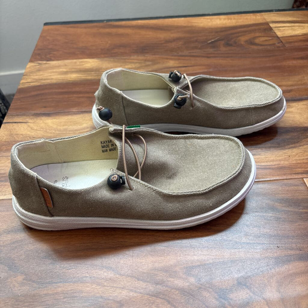 CORKYS,CANVAS SLIP ON ,KHAKI,10