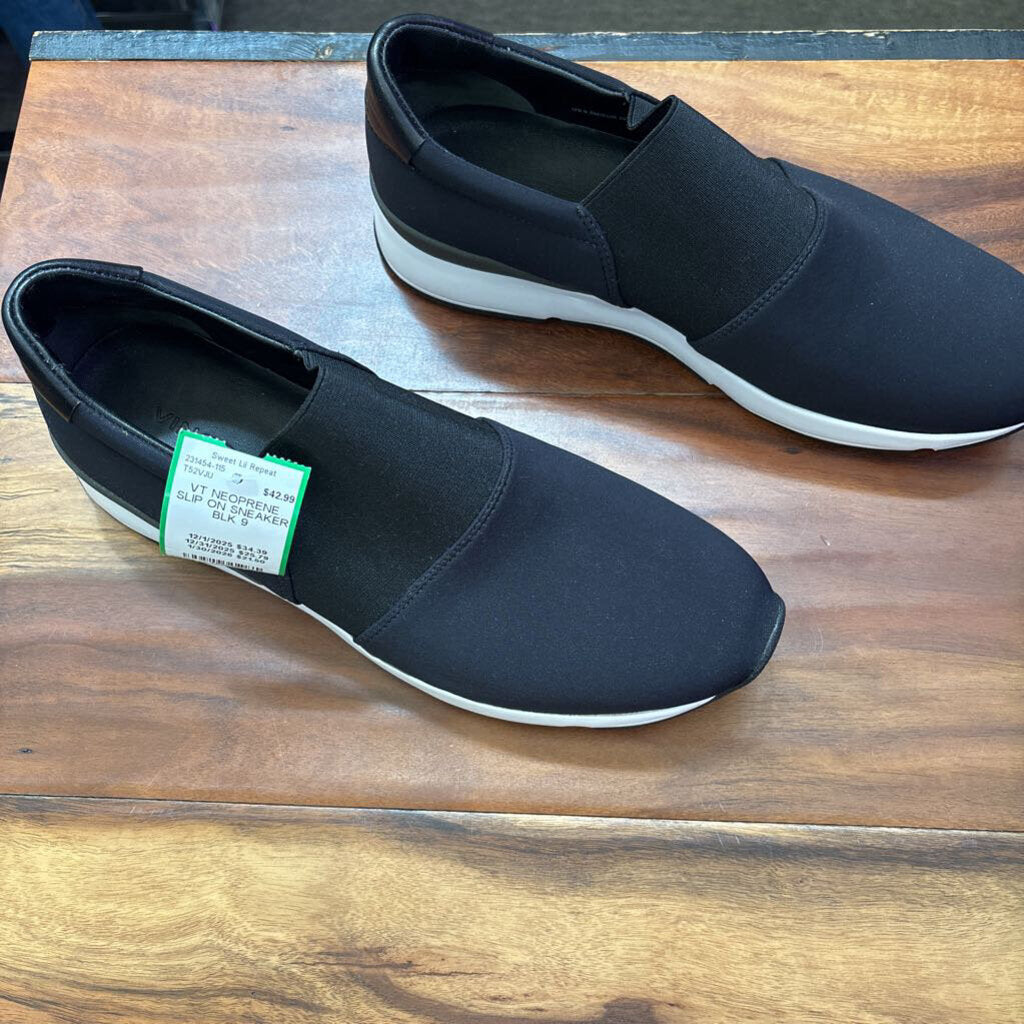 VINCE,NEW SLIP ON SNEAKER,BLK,9