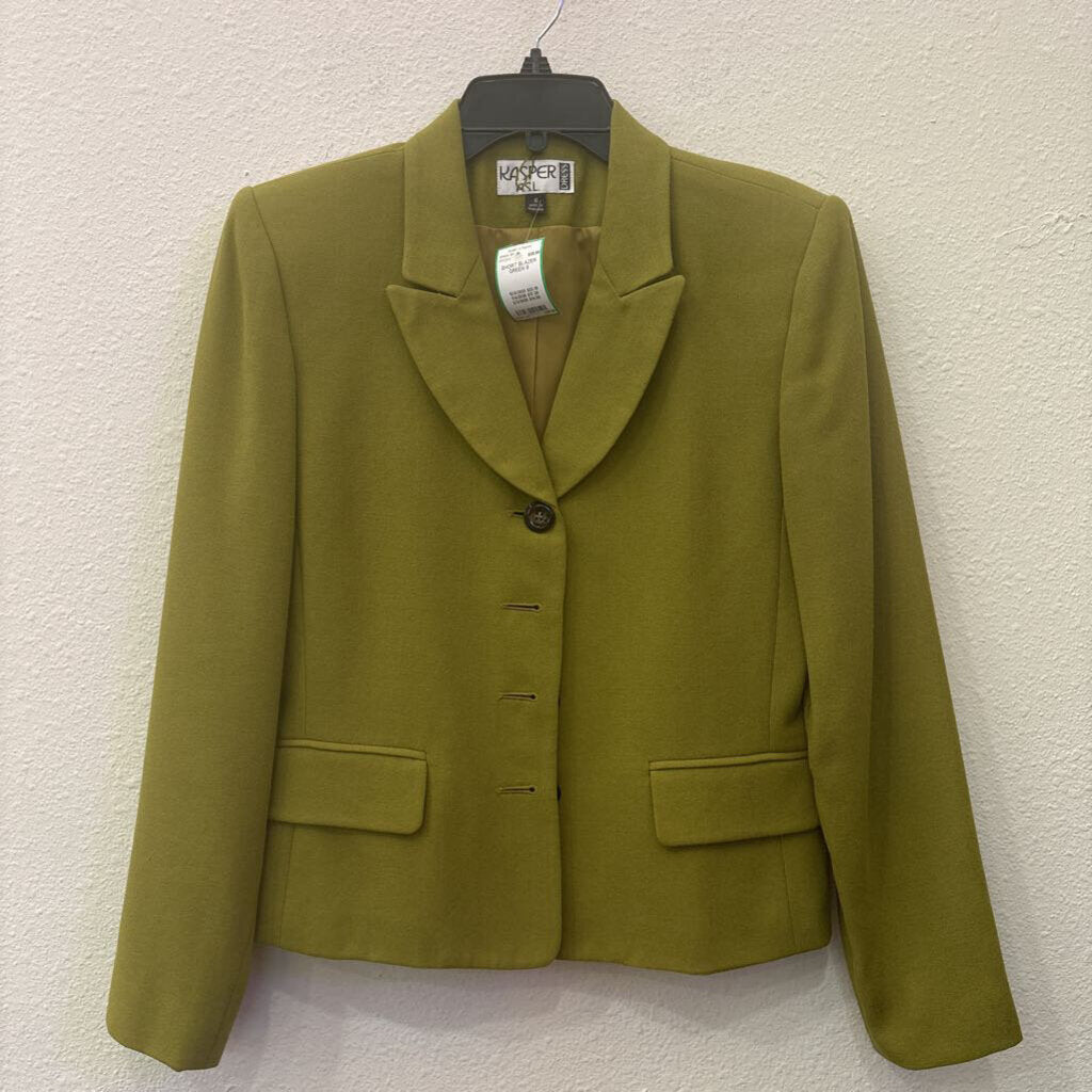 KASPER,SHORT BLAZER,GREEN,6