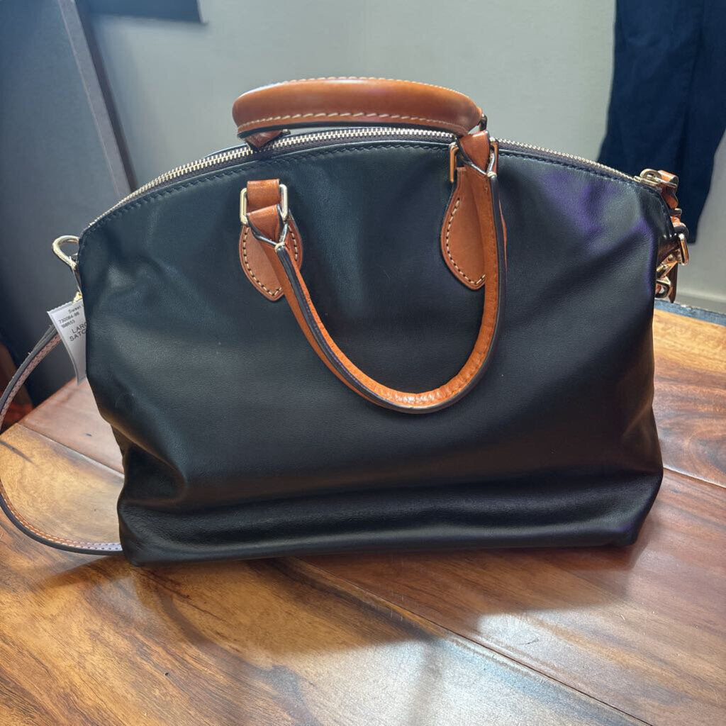 DOONEY&BOURKE,LARGE DOME SATCHEL,BLACK