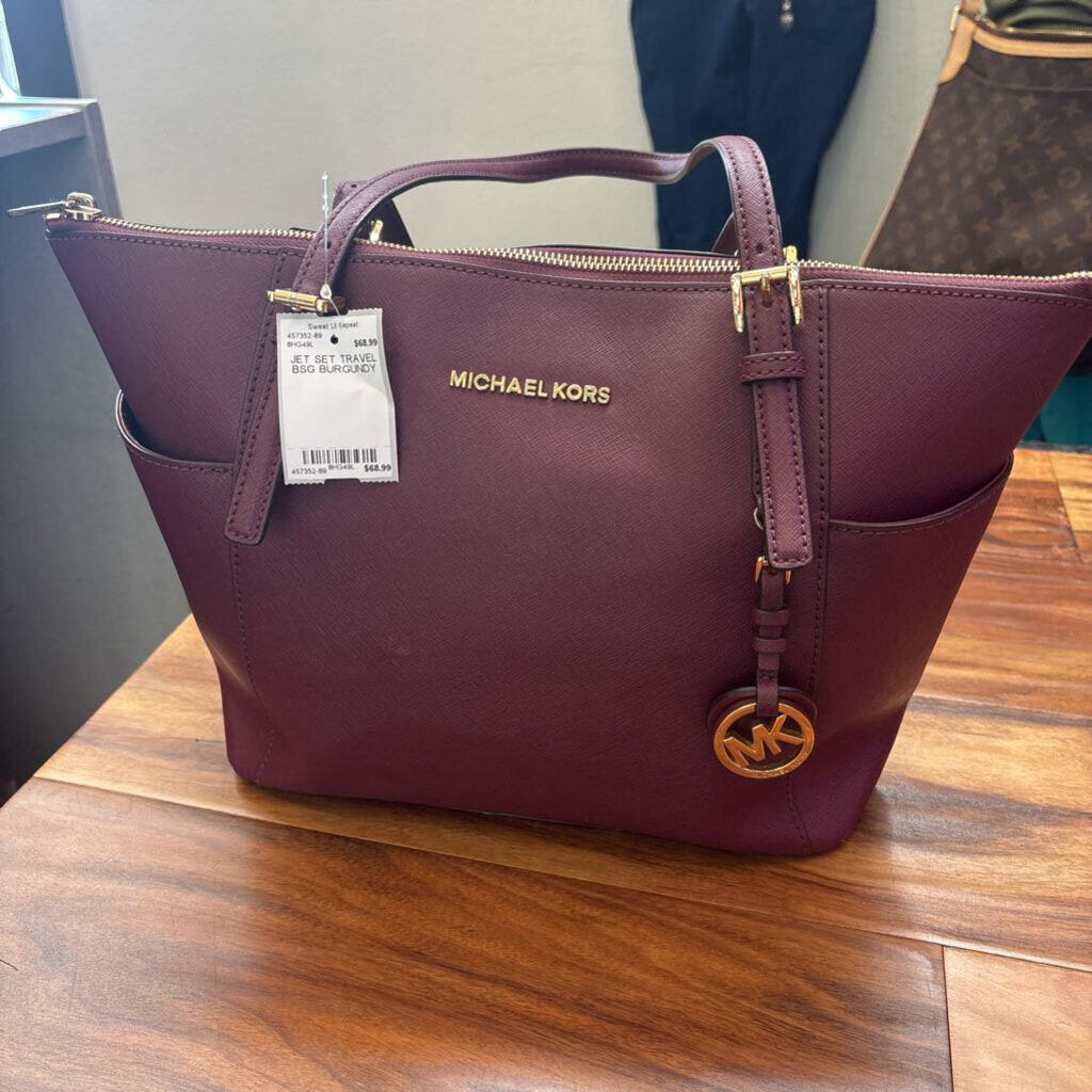 MICHAEL KORS,JET SET TRAVEL BSG,BURGUNDY