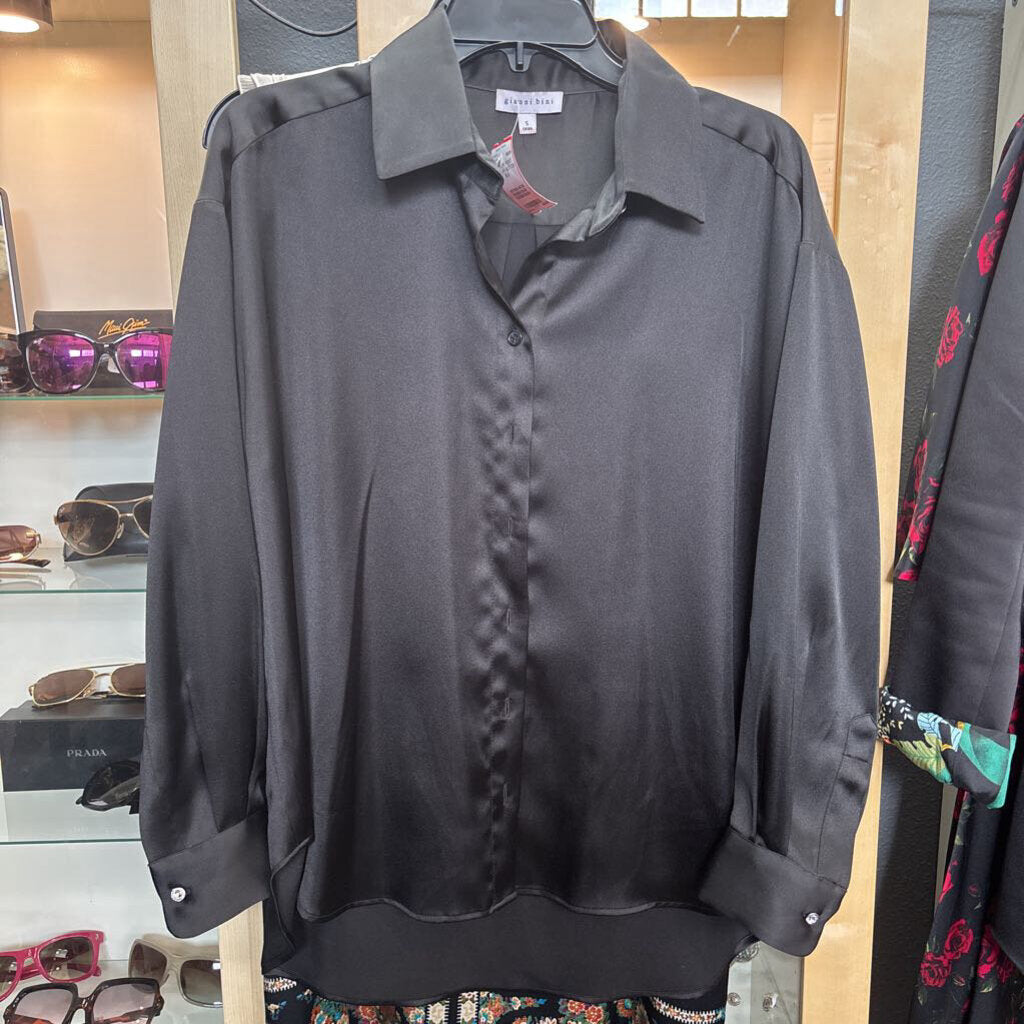 GIANNA BINI,SKYLAR POINT COLLAR BUTTON ,BLK,SM