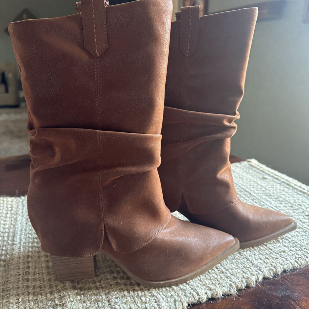 MIA,New suede boho western boot ,Brown,9