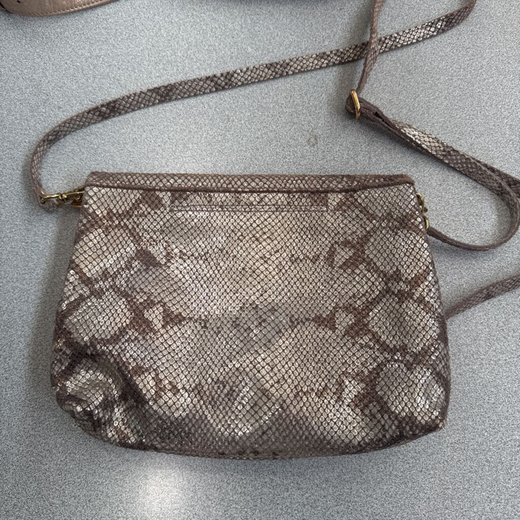 HAMMIT,SNAKESKIN CROSSBODY ,GOLD