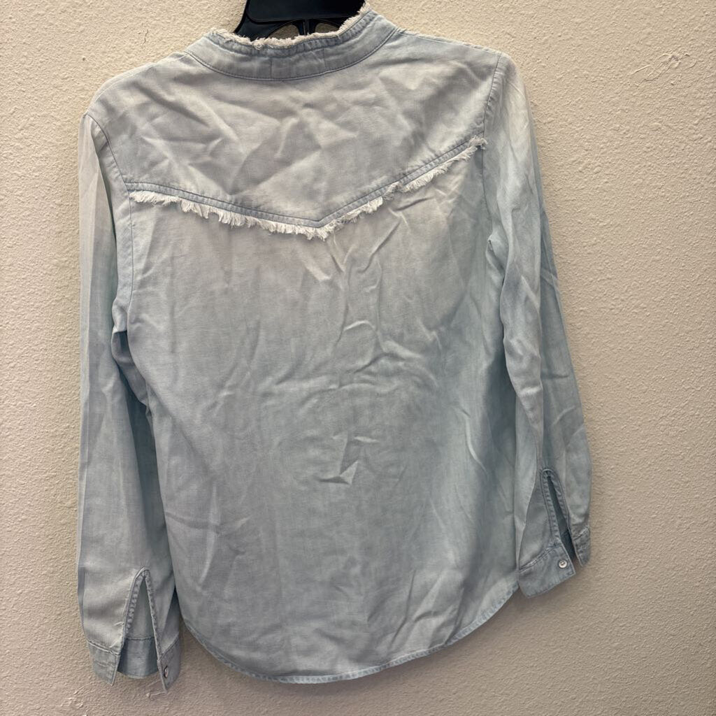 CLOTH & STONE,BUTTONUP TOP ,BLUE ,XS