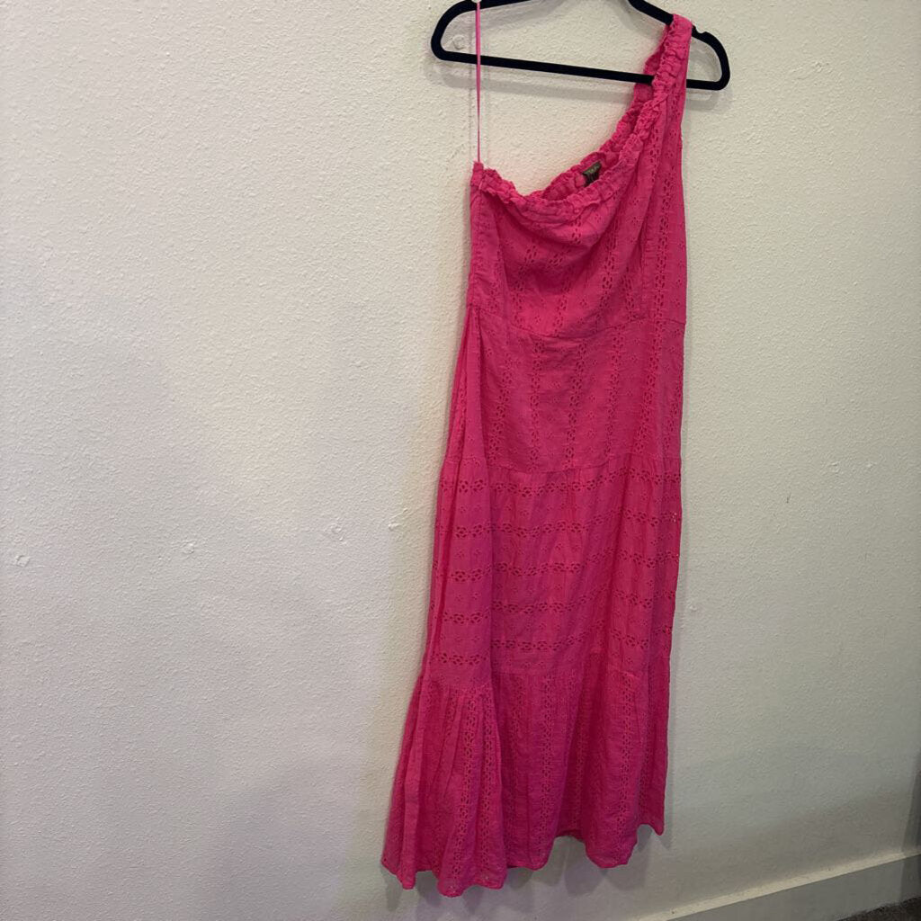 TAYLOR,LACE RUFFLE DRESS ,PINK ,10