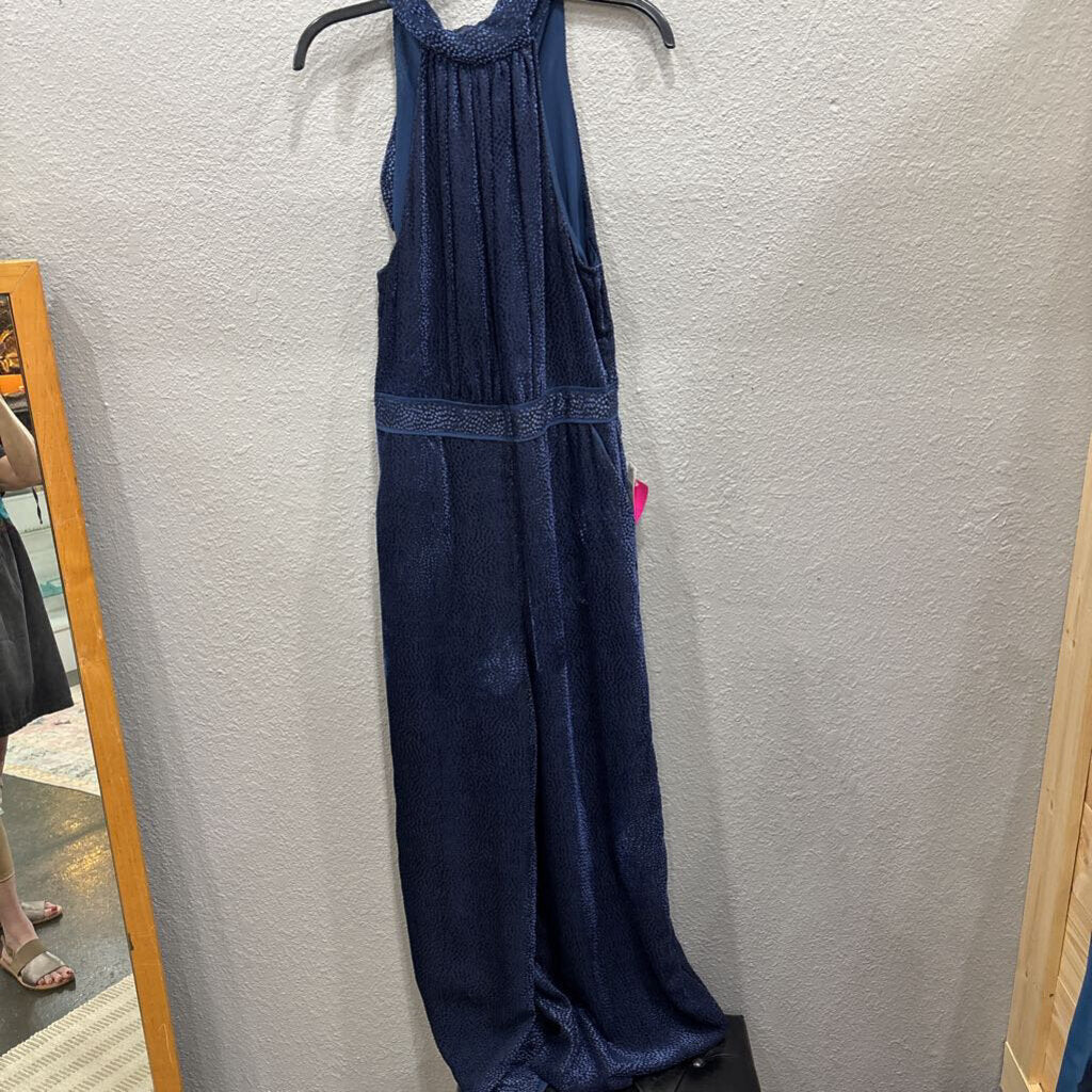 ANTHROPOLOGIE,NWT JUMPSUIT ROMPER,NVY ,4