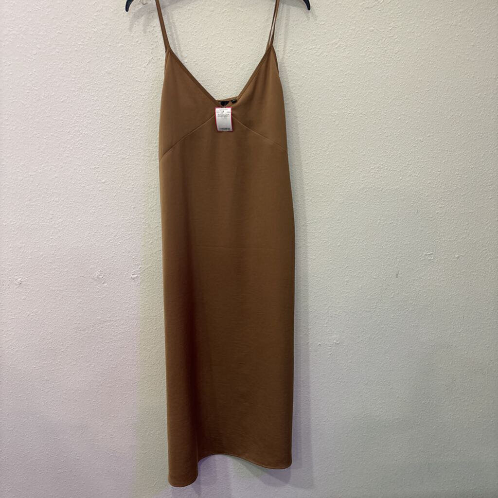 UNIQLO,SILK LIKE TANK DRESS,GOLD,S