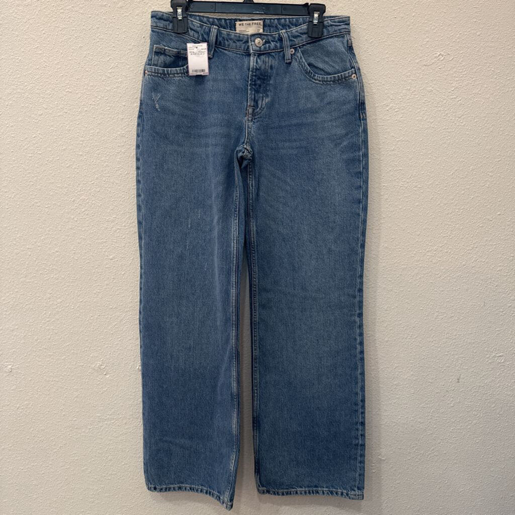 WE THE FREE,DENIM STRAIGHT JEANS,BLUE,27