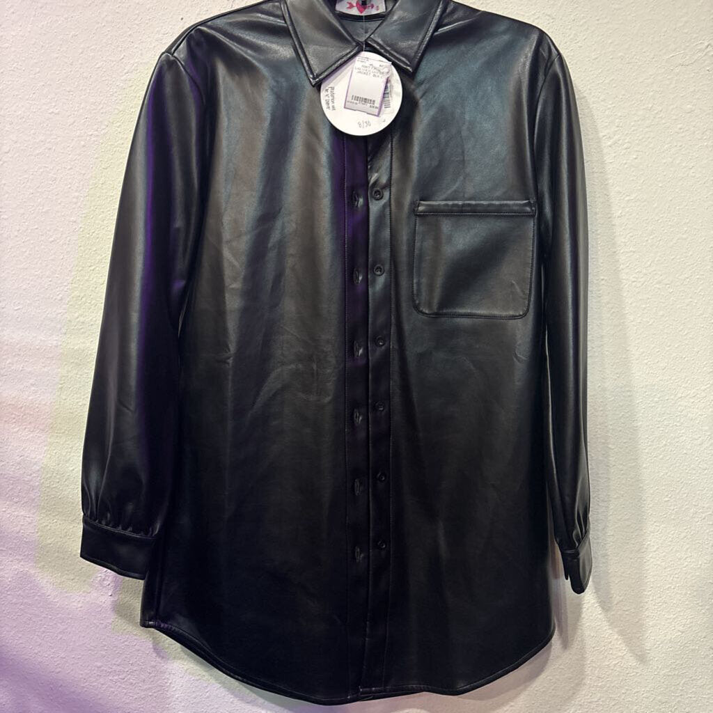 BUDDY LOVE,NWT FAUX LAETHER DRESS / JACKET ,BLK,L