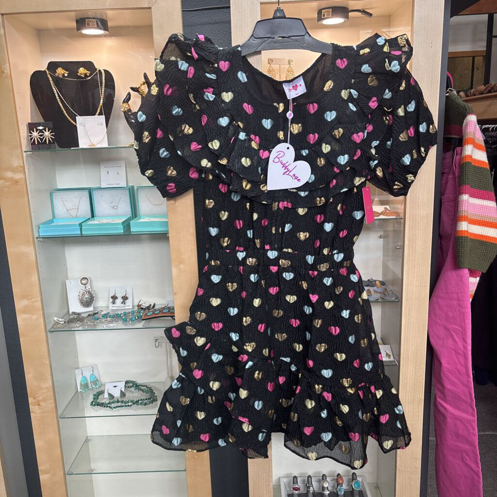 BUDDY LOVE,NWT PUFF SLEEVE W/ RUFFLED ,BLK ,MEDIUM