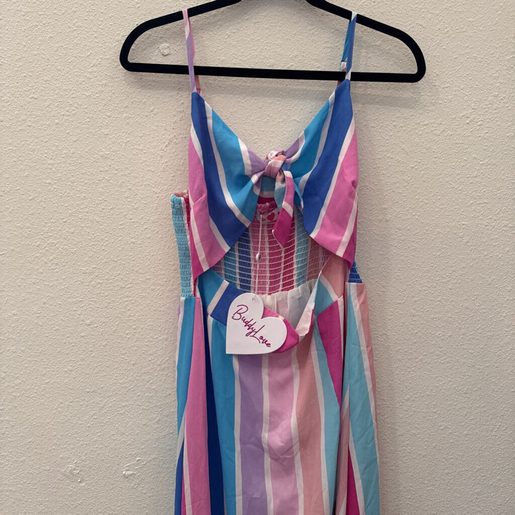 BUDDY LOVE,NWT STRIPE MAXI DRES,MULTI ,L