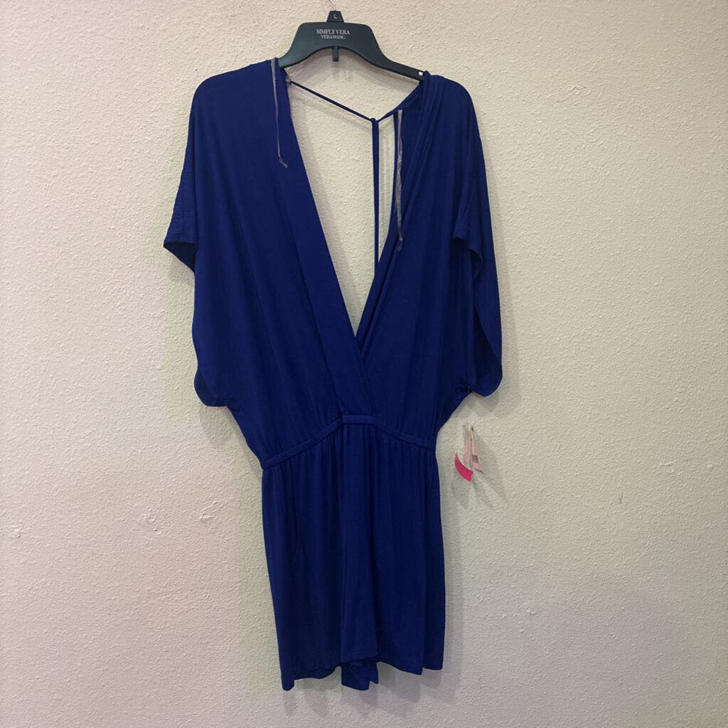 TRINA TURK,NWT LOUNGE ROMPER ,BLUE,M
