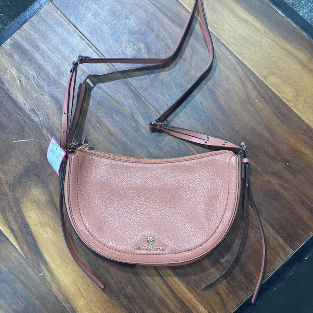 MICHEAL KORS,MK CAMDEN CROSS BODY SUNSET,PEACH