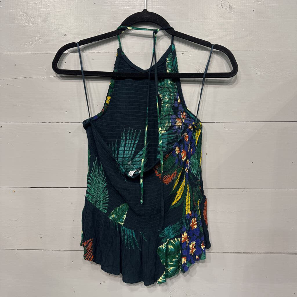 PATRONS OF PEACE,NWT TANK TOP FLORAL,BL/GREENN,L