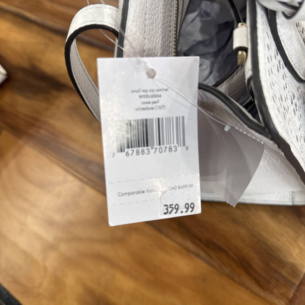 KATE SPADE,NWT KS HRT SATCHEL,WHITE