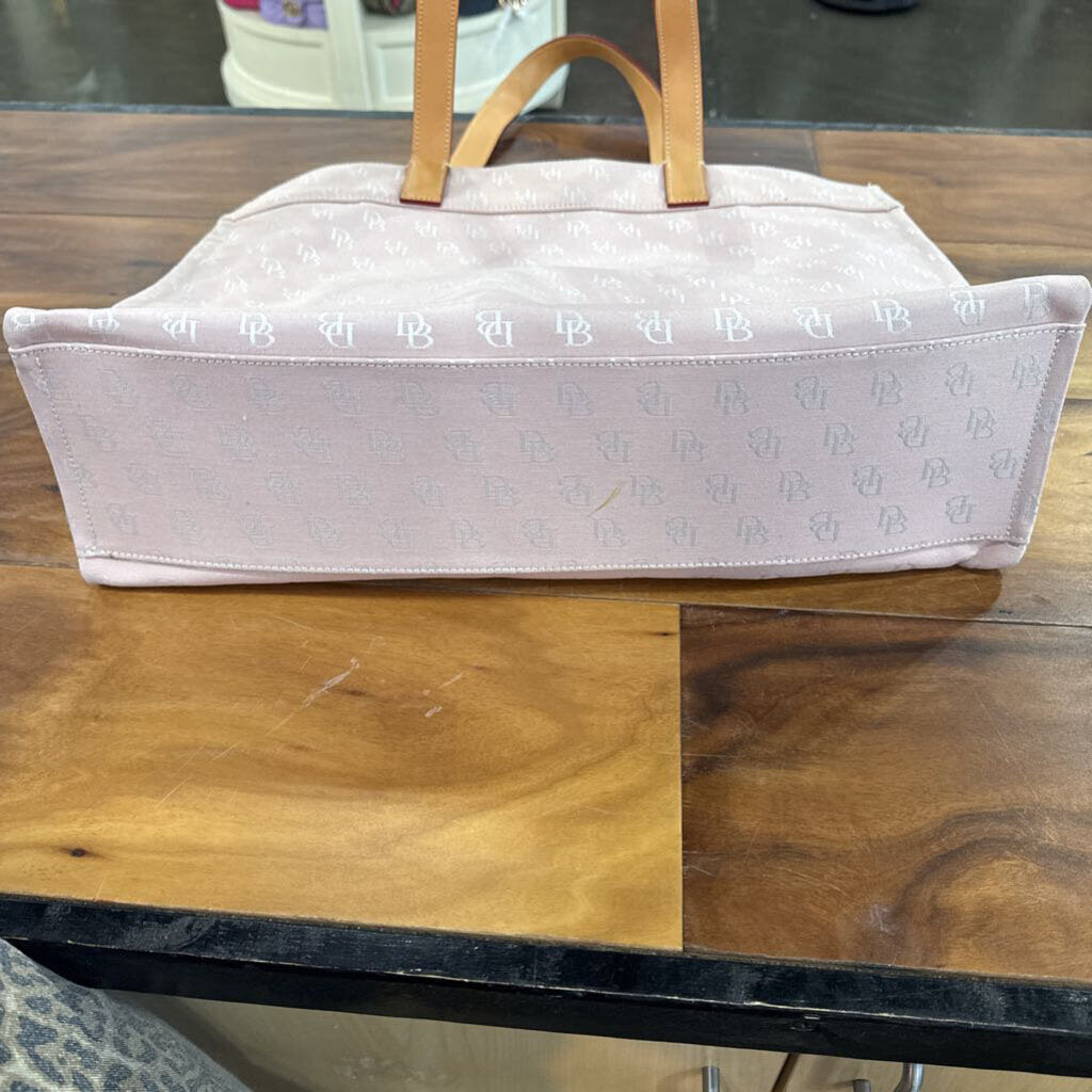 DOONEY & BOURKE,DB MONO TOTE HANDBAG ,TAN PINK