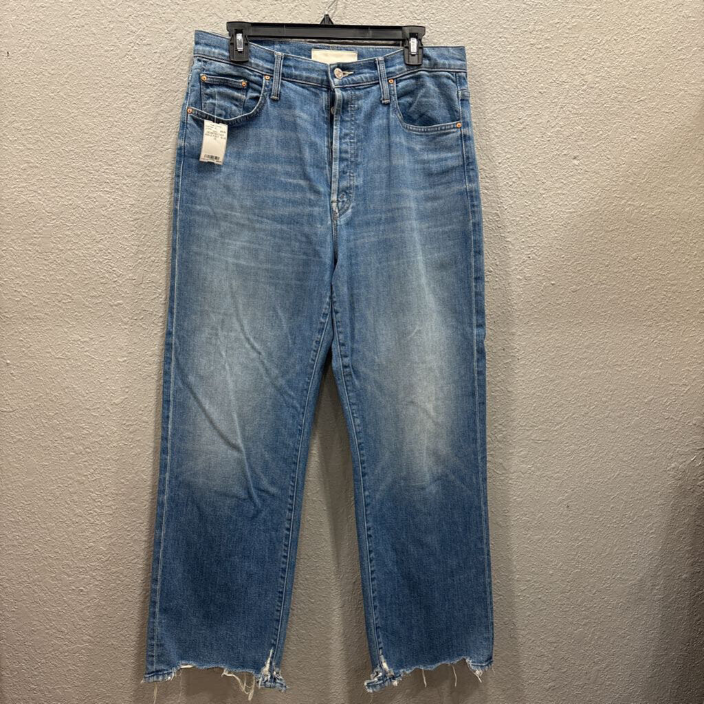 MOTHER,DENIM MOTHER ANKLE PANT ,BLUE ,32