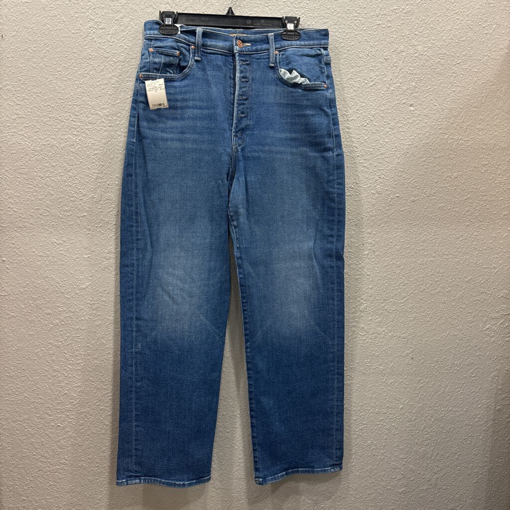 MOTHER,DENIM MOTHER ANKLE PANT ,BLUE ,32