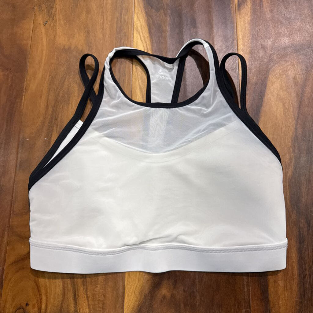 REEBOK,ACTIVE BRA ,WHT BLK ,M