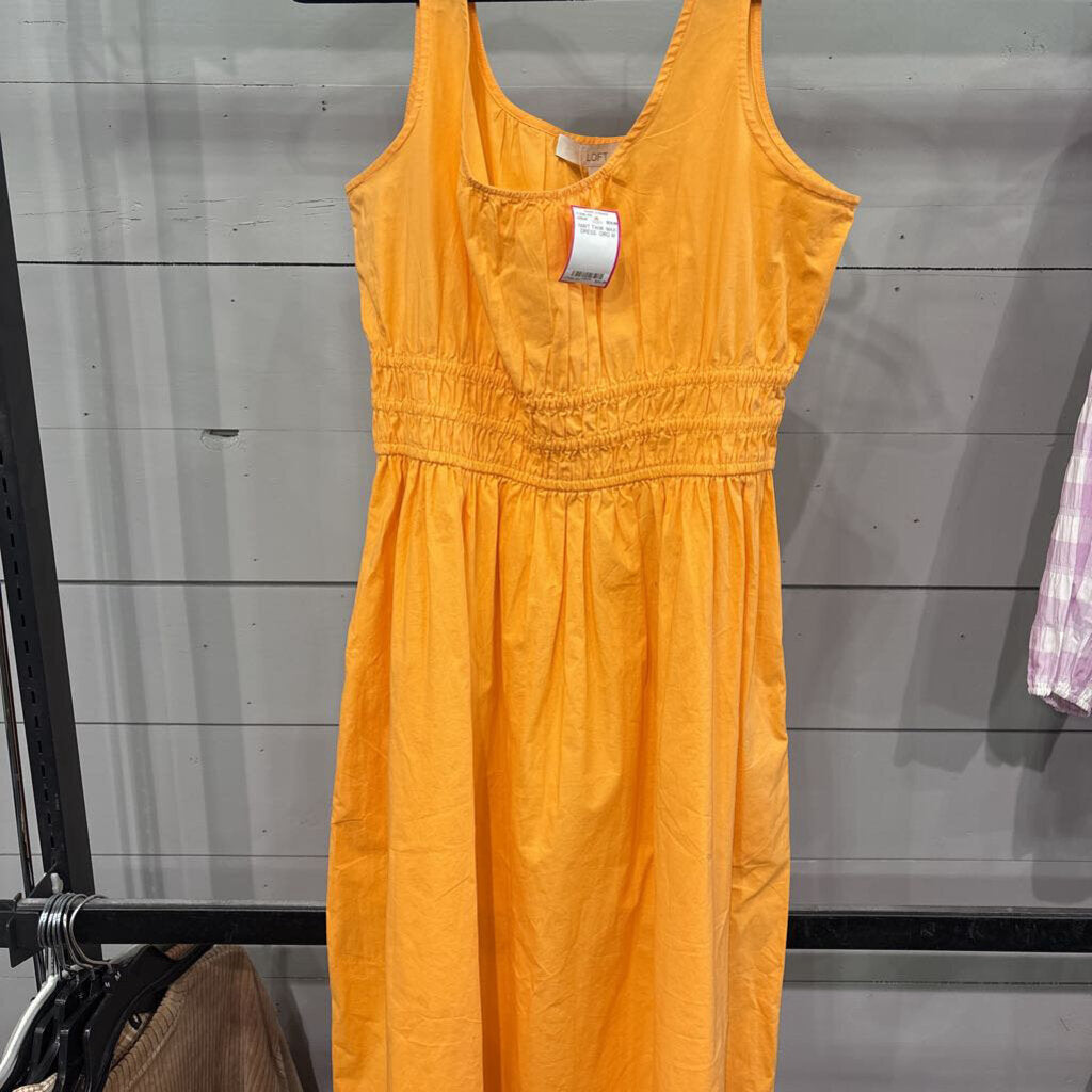 LOFT BEACH,NWT TANK MAXI DRESS ,ORG,M