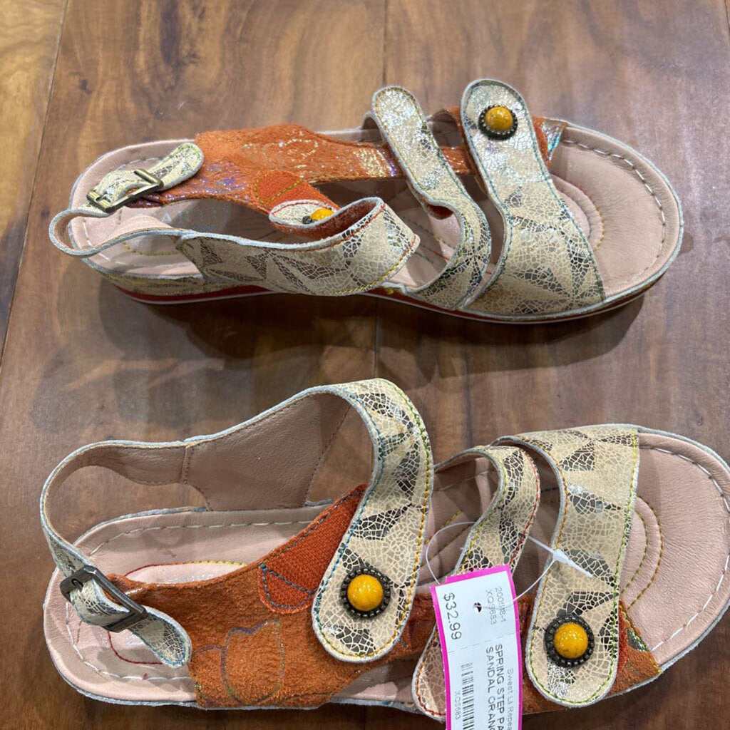L'ARTISTE,SPRING STEP PAYOKA SANDAL,ORANGE ,38