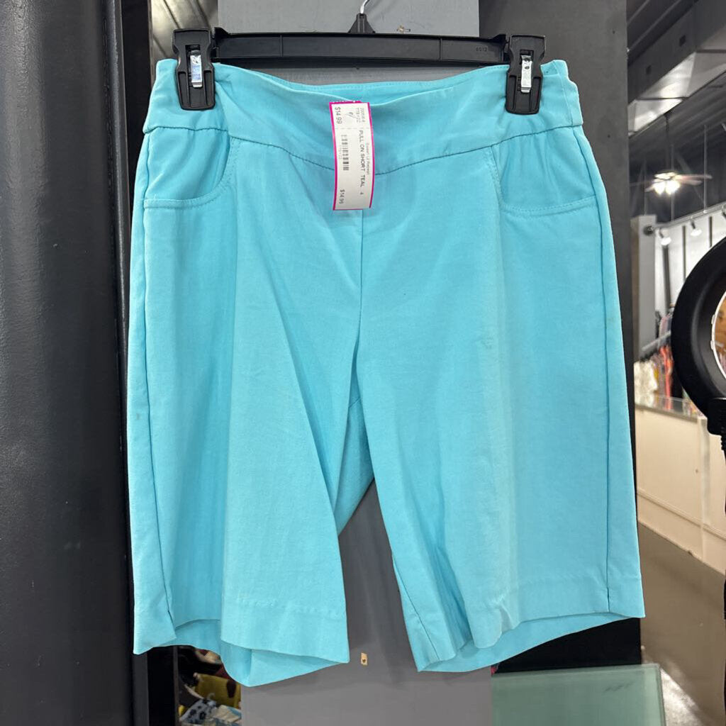 PETSCHE,PULL ON SHORT ,TEAL ,4