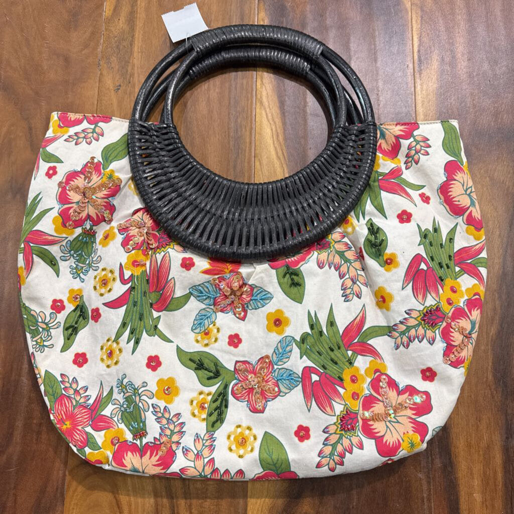 FLORAL HANDBAG ,MULTI