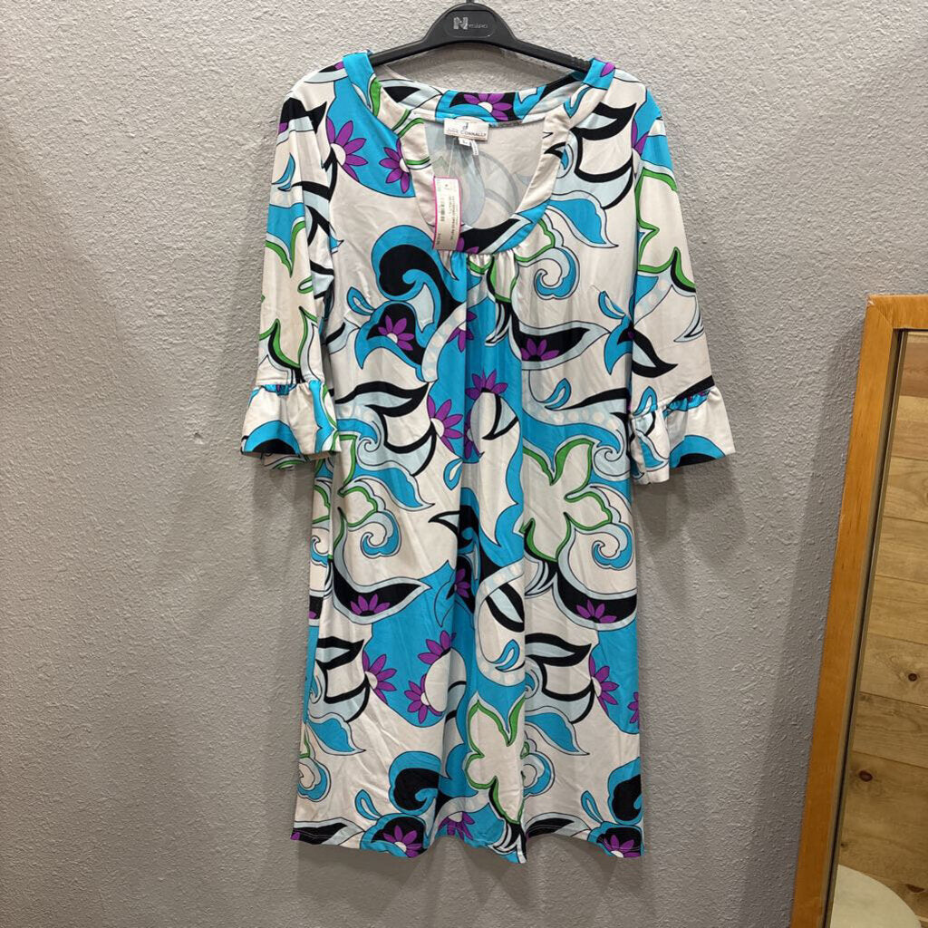 JUDE CONNALLY,PATTERNED DRESS RETAIL 198,MULTI,L