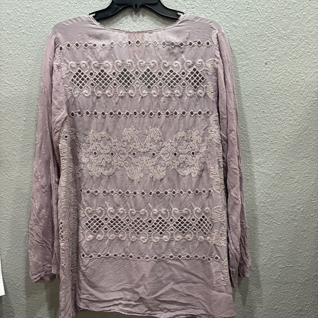 JOHNNY WAS,JWAS TEXTURED TOP ,PURPLE ,M