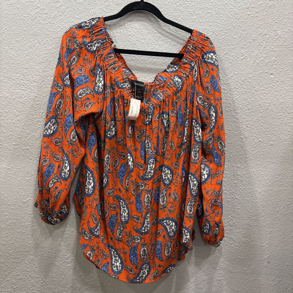 KAREN KANE,FLORAL TOP ,MULTI,XL