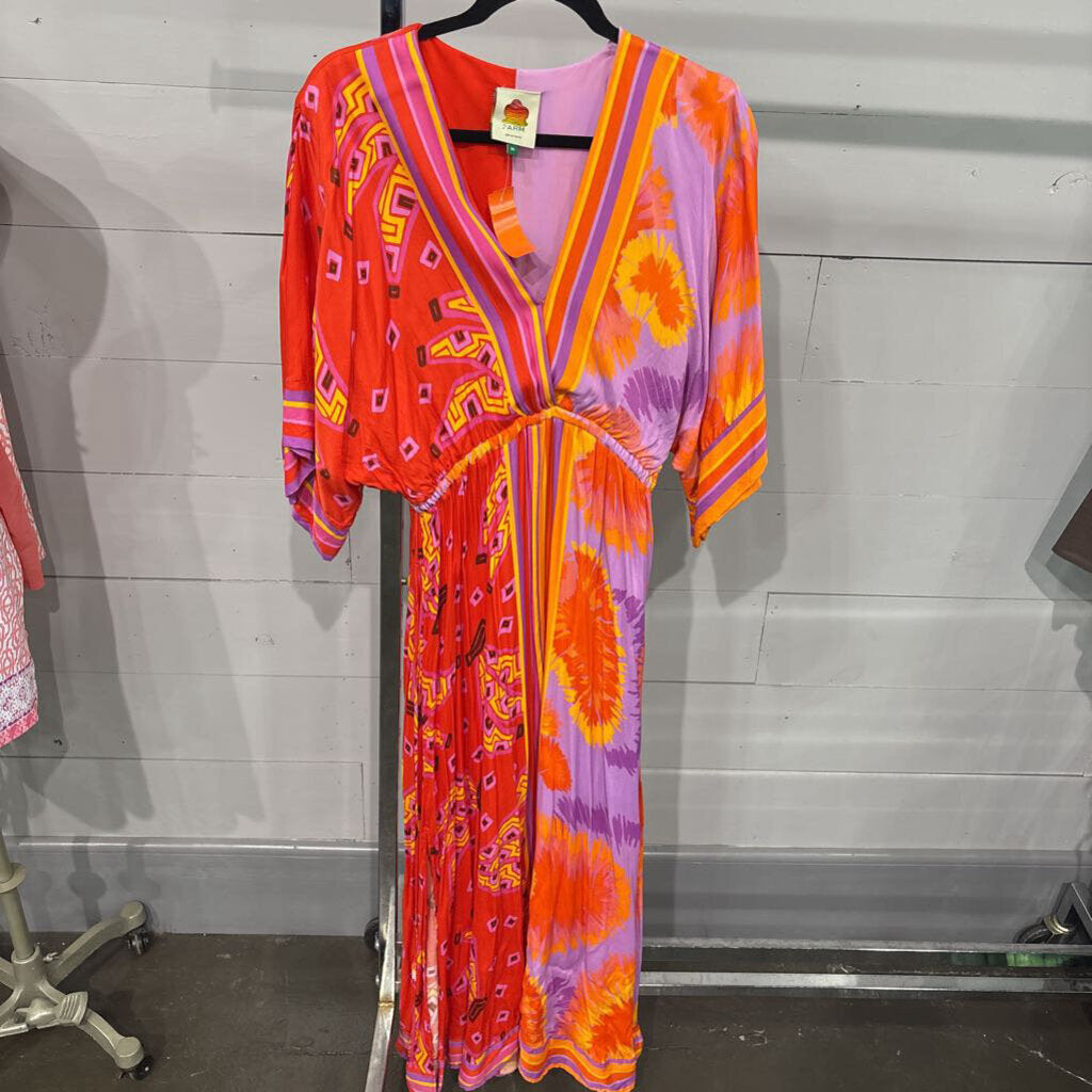 FARM RIO,MAXI DRESS ,ORANGE FLORAL ,L – Sweet Lil Repeat FARM RIO,MAXI DRESS ,ORANGE FLORAL ,L – Sweet Lil Repeat