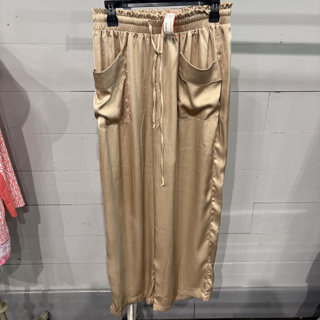FLOWY PANT ,BROWN ,S